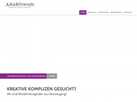 juliaandfriends.de Webseite Vorschau