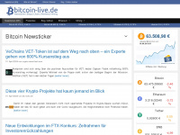 bitcoin-live.de Webseite Vorschau