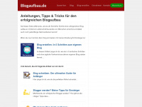 blogaufbau.de Webseite Vorschau