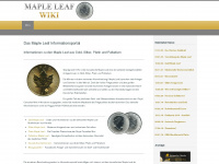 maple-leaf-wiki.de Webseite Vorschau