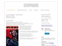 hohenloherkunstverein.de Webseite Vorschau