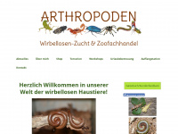 arthropoden.at Webseite Vorschau