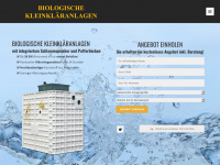 biologische-kleinkläranlagen.at Webseite Vorschau