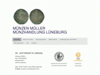 muenzen-mueller-lueneburg.de Webseite Vorschau