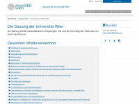 satzung.univie.ac.at Webseite Vorschau