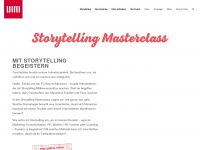 storytellingmasterclass.de Webseite Vorschau