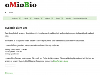 omiobio.ch Webseite Vorschau