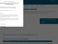 alicante-airport.net Webseite Vorschau