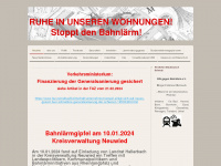 bingegenbahnlaerm.de Webseite Vorschau
