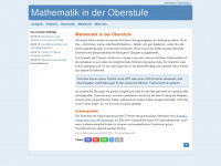 mathematik-oberstufe.de Webseite Vorschau