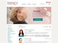 kosmica.ch Webseite Vorschau