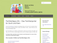 familientipps.info Webseite Vorschau