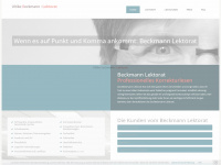beckmann-lektorat.de Webseite Vorschau