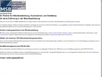 msb-geraetetechnik.de Webseite Vorschau
