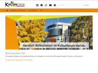 kulturforum-hanau.de Webseite Vorschau