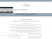 klinik-humanmedicum.de Webseite Vorschau