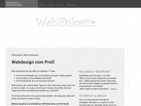 webetikette.de Webseite Vorschau