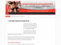 bodybuilding-trainingsplan.net Webseite Vorschau