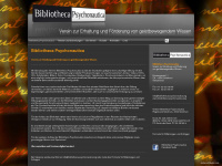 bibliotheca-psychonautica.org Webseite Vorschau