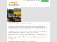 balkonbespannung.eu Webseite Vorschau