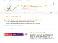 lutherkirche-hof.de Webseite Vorschau