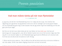 powerprecision.se Webseite Vorschau