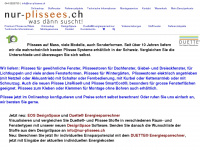 nur-plissees.ch Webseite Vorschau
