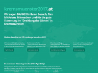 kremsmuenster2017.at Webseite Vorschau