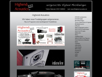 highend-acoustics.de Webseite Vorschau