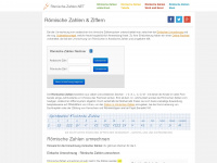 roemische-zahlen.net Webseite Vorschau