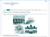 proteome-factory.com Webseite Vorschau