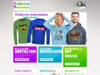 pullover-bedrucken.net Webseite Vorschau