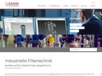 sanin-filtertechnik.de Webseite Vorschau