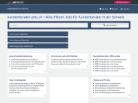 kundenberater-jobs.ch Webseite Vorschau