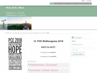 pce2018.univie.ac.at Webseite Vorschau