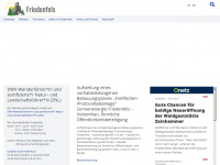 friedenfels.de Webseite Vorschau