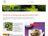 oetker-grundkochbuch-vegetarisch.de Webseite Vorschau
