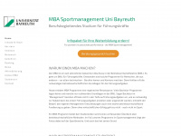 mba-sportmanagement-bayreuth.de Webseite Vorschau