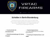vrtac-firearms.de Webseite Vorschau
