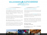 gletscherwind.at Webseite Vorschau