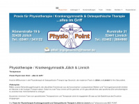 physiotherapie-point.de Webseite Vorschau