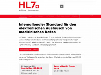 hl7.ch Webseite Vorschau