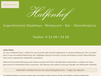 halfenhof.net Webseite Vorschau