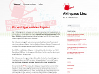 aktivpasslinz.at Webseite Vorschau