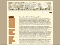 bonn1914-1918.de Webseite Vorschau
