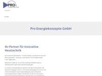 pro-energiekonzepte.de Webseite Vorschau