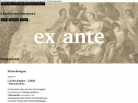 ex-ante.ch Webseite Vorschau