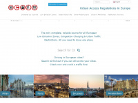 urbanaccessregulations.eu Webseite Vorschau