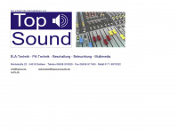 topsound-audio.de Webseite Vorschau