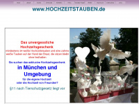 hochzeitstauben.com Webseite Vorschau